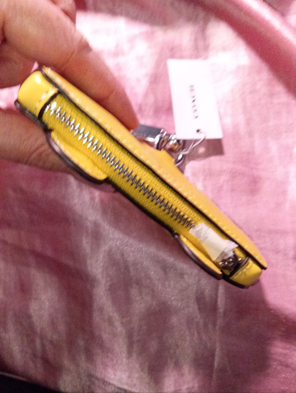 Coach Yellow Car-Shaped Key & Card Holder Charm - Picture 3 of 5